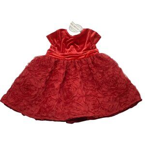 Koala Baby Picture Perfect Red Infant Dress 12M Christmas Holiday Party NEW NWT